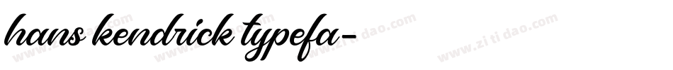 hans kendrick typefa字体转换